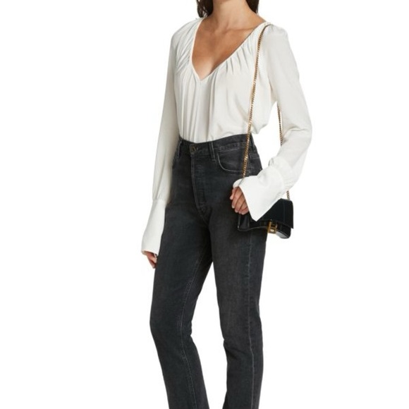 A.L.C. Warren Silk Blend Blouse Top - Picture 4 of 6